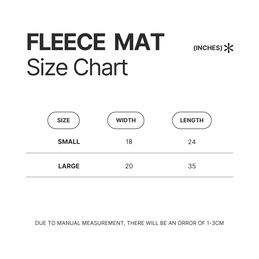 Fleece Mat Size Chart - Devilman Crybaby Shop
