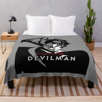 Devilman Crybaby Chaos Dark Design Throw Blanket