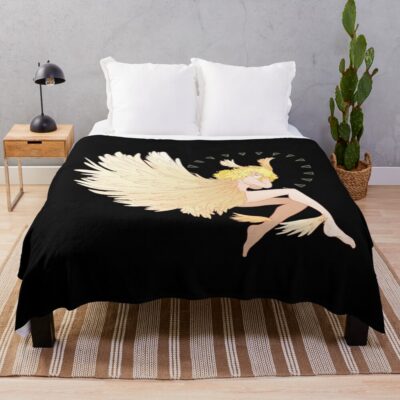 Devilman Crybaby Minimal Dark Art Throw Blanket