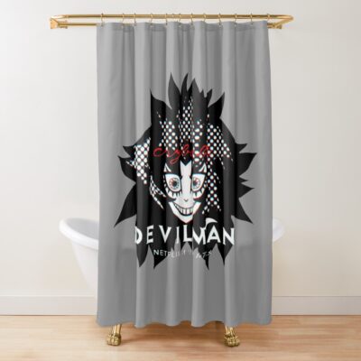 Devilman Crybaby Emotional Dark Theme Shower Curtain