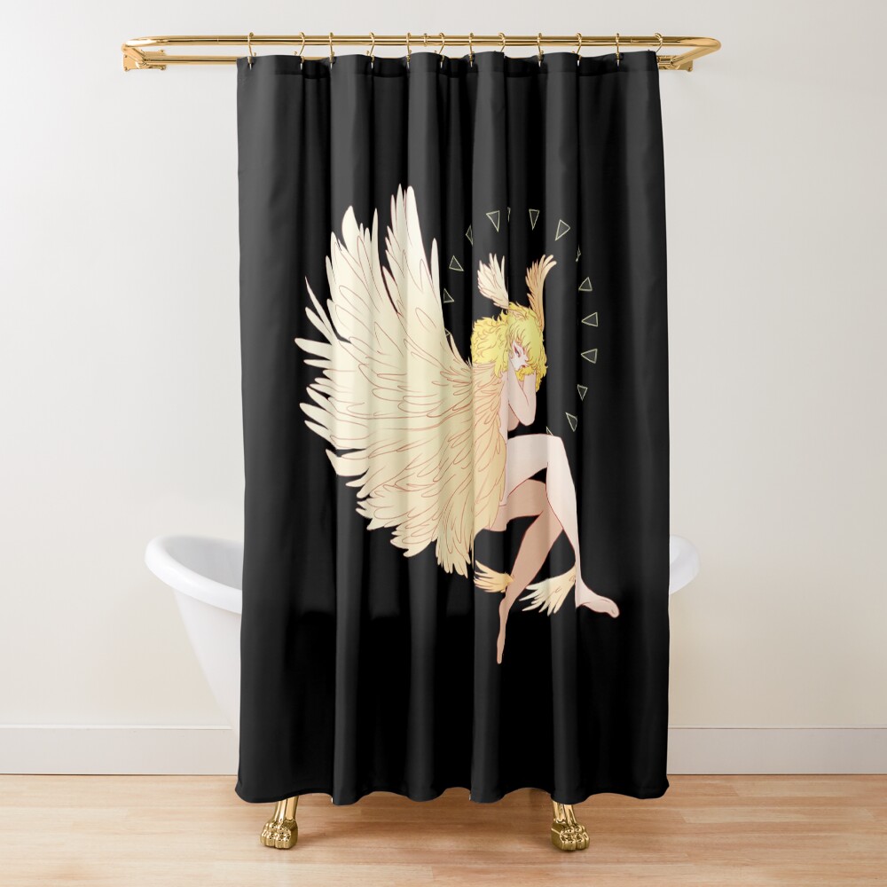 Devilman Crybaby Minimal Dark Art Shower Curtain
