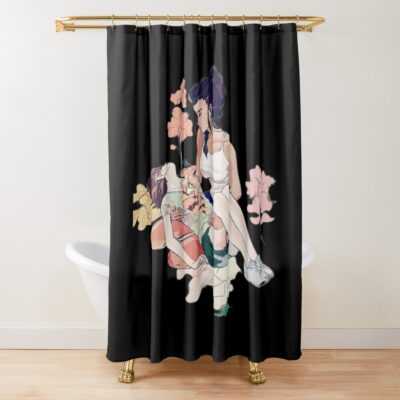 Devilman Crybaby Miki Kuroda And Miki Makimura Shower Curtain