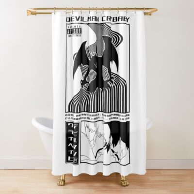 Devilman Crybaby Dark Demon Core Shower Curtain