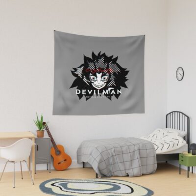 Devilman Crybaby Emotional Dark Theme Tapestry