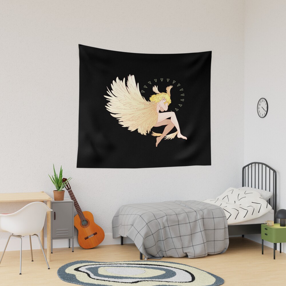 Devilman Crybaby Minimal Dark Art Tapestry