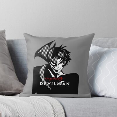 Devilman Crybaby Chaos Dark Design Throw Pillow