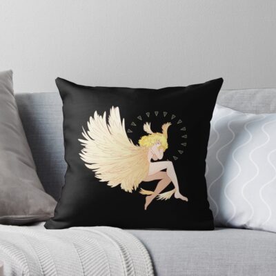 Devilman Crybaby Minimal Dark Art Throw Pillow