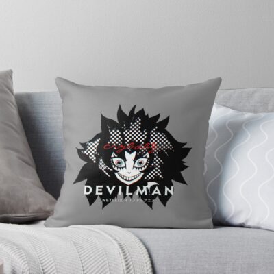 Devilman Crybaby Emotional Dark Theme Throw Pillow